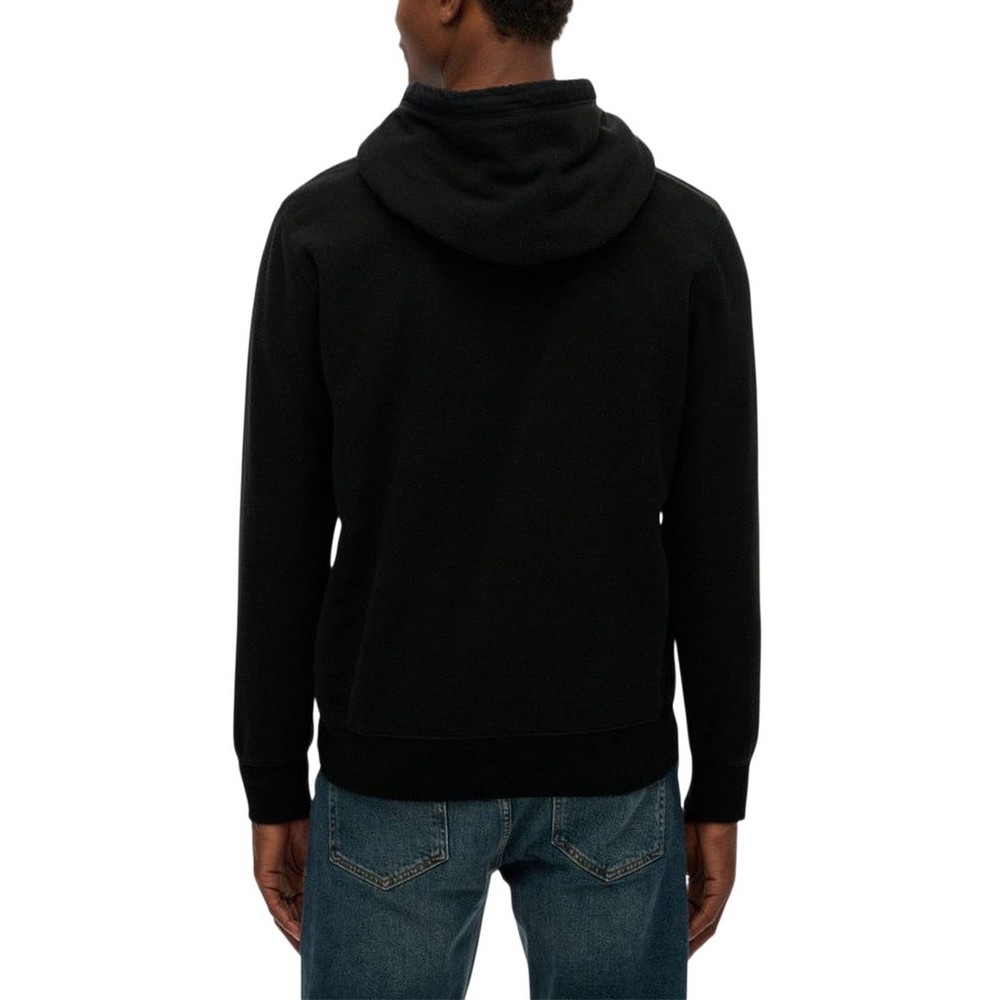 SUPERDRY D1 OVIN MICRO LOGO FLEECE HOOD ΜΠΛΟΥΖΑ ΑΝΔΡΙΚΗ BLACK