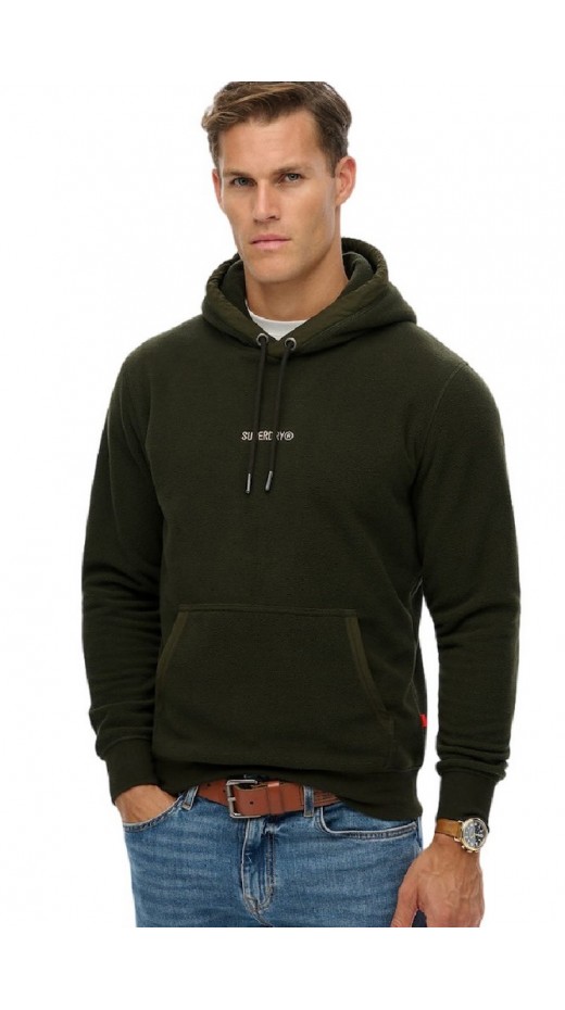 SUPERDRY D1 OVIN MICRO LOGO FLEECE HOOD ΜΠΛΟΥΖΑ ΑΝΔΡΙΚΗ OLIVE