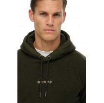 SUPERDRY D1 OVIN MICRO LOGO FLEECE HOOD ΜΠΛΟΥΖΑ ΑΝΔΡΙΚΗ OLIVE