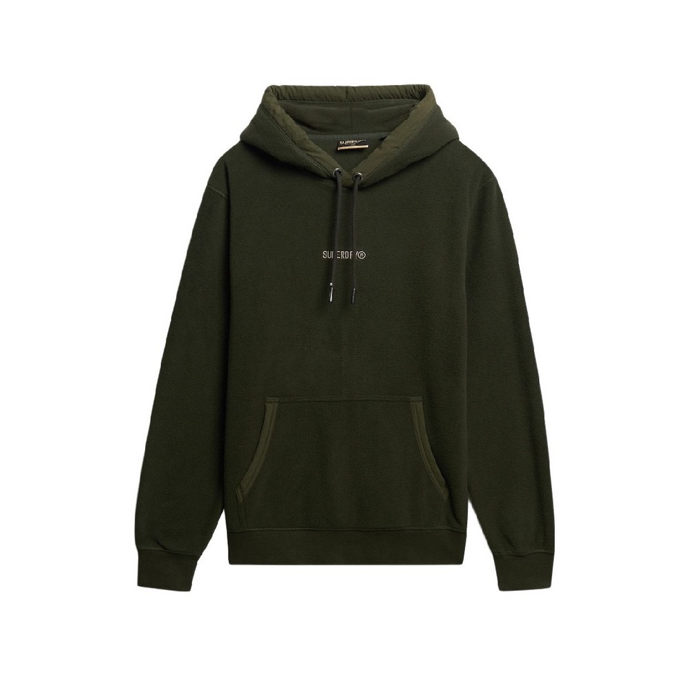 SUPERDRY D1 OVIN MICRO LOGO FLEECE HOOD ΜΠΛΟΥΖΑ ΑΝΔΡΙΚΗ OLIVE
