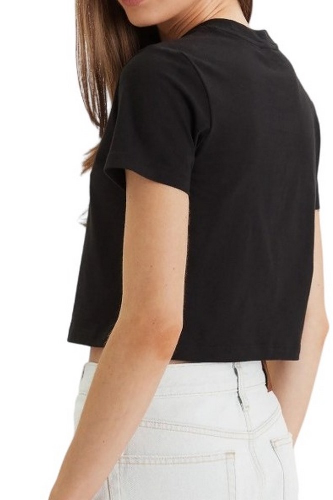 CALVIN KLEIN JEANS LOGO CROPPED T-SHIRT ΜΠΛΟΥΖΑ ΓΥΝΑΙΚΕΙΑ BLACK