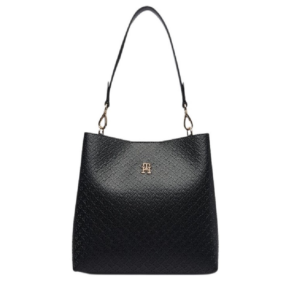 TOMMY HILFIGER ICON SHOULDER BAG MONO ΤΣΑΝΤΑ ΓΥΝΑΙΚΕΙΑ BORDEAUX