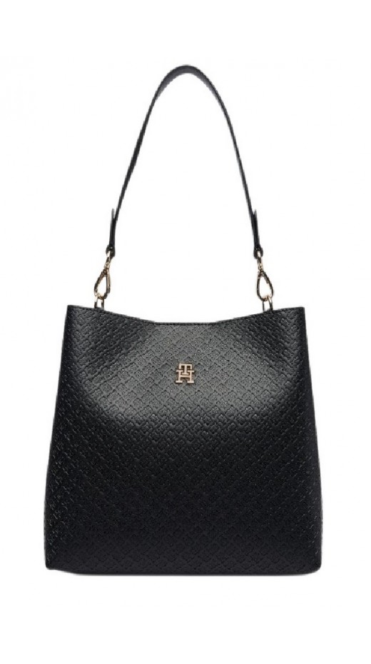 TOMMY HILFIGER ICON SHOULDER BAG MONO ΤΣΑΝΤΑ ΓΥΝΑΙΚΕΙΑ BORDEAUX