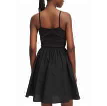TOMMY JEANS RIB POPLIN MIX STRAPPY DRESS ΦΟΡΕΜΑ ΓΥΝΑΙΚΕΙΟ BLACK