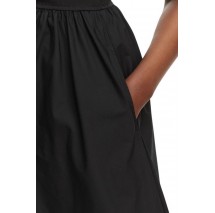 TOMMY JEANS RIB POPLIN MIX STRAPPY DRESS ΦΟΡΕΜΑ ΓΥΝΑΙΚΕΙΟ BLACK