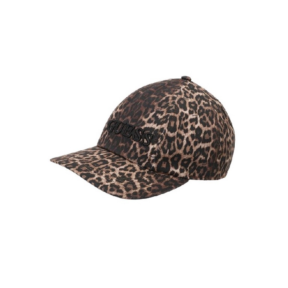 GUESS PRINTED GABARDINE BASEBALL CAP ΚΑΠΕΛΟ ΓΥΝΑΙΚΕΙΟ ANIMAL PRINT