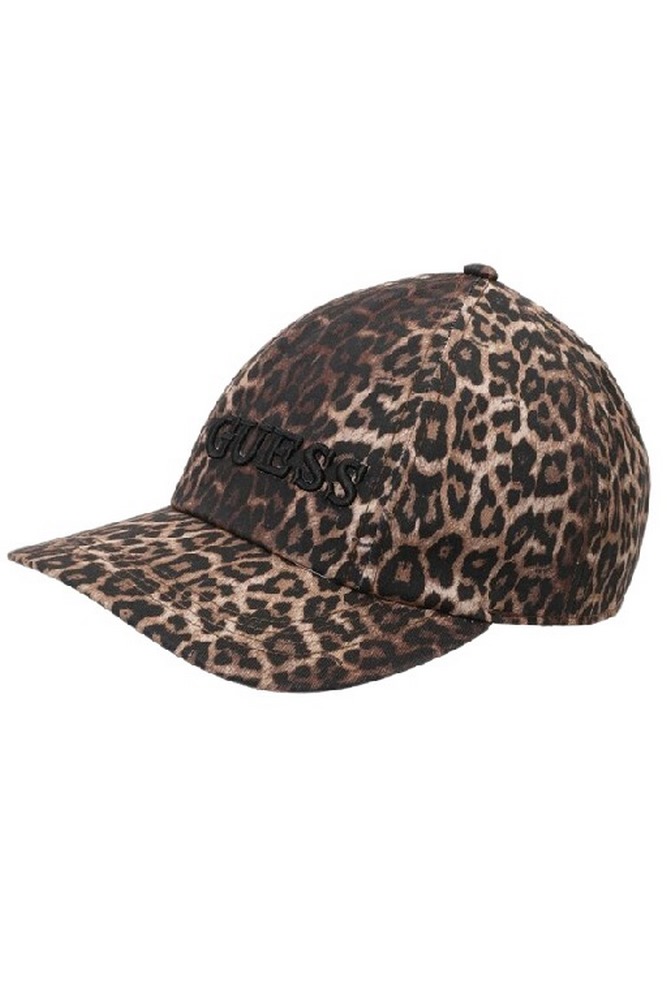 GUESS PRINTED GABARDINE BASEBALL CAP ΚΑΠΕΛΟ ΓΥΝΑΙΚΕΙΟ ANIMAL PRINT