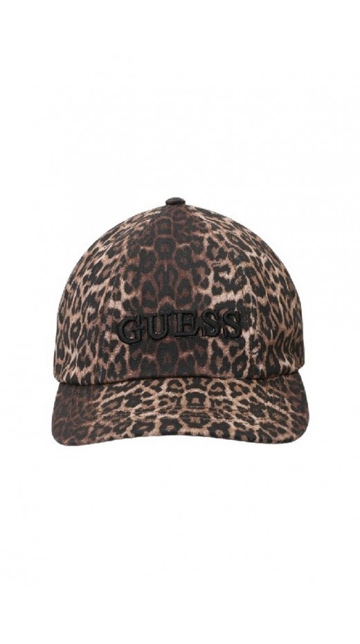 GUESS PRINTED GABARDINE BASEBALL CAP ΚΑΠΕΛΟ ΓΥΝΑΙΚΕΙΟ ANIMAL PRINT