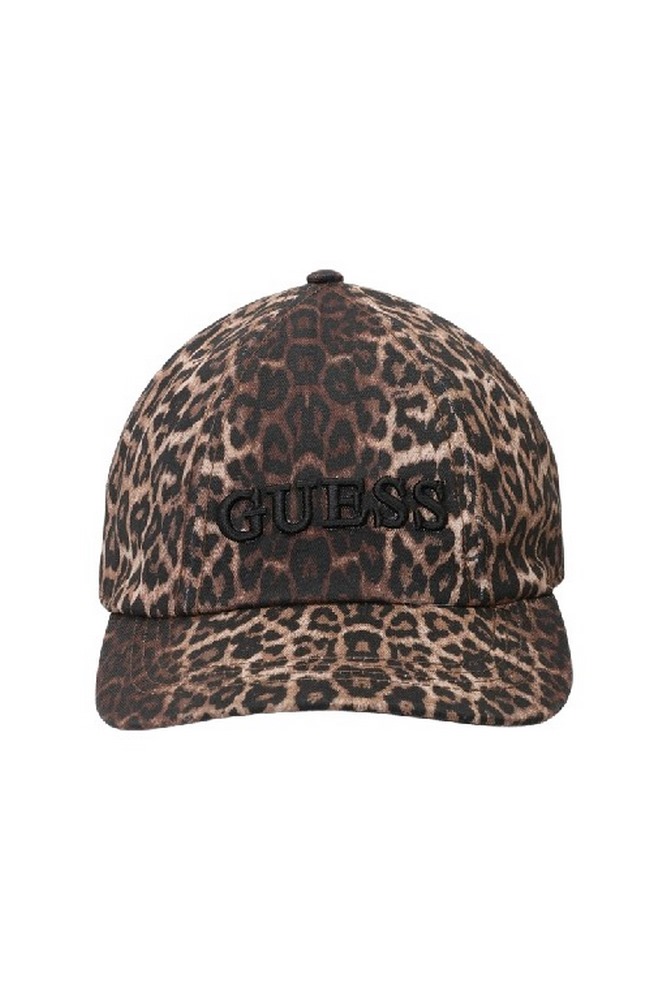GUESS PRINTED GABARDINE BASEBALL CAP ΚΑΠΕΛΟ ΓΥΝΑΙΚΕΙΟ ANIMAL PRINT