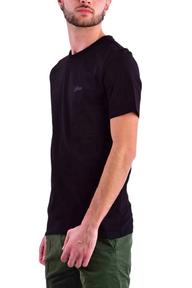 GUESS SS CN BASIC PIMA T-SHIRT ΑΝΔΡΙΚΟ BLACK