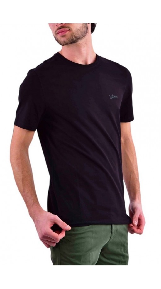 GUESS SS CN BASIC PIMA T-SHIRT ΑΝΔΡΙΚΟ BLACK