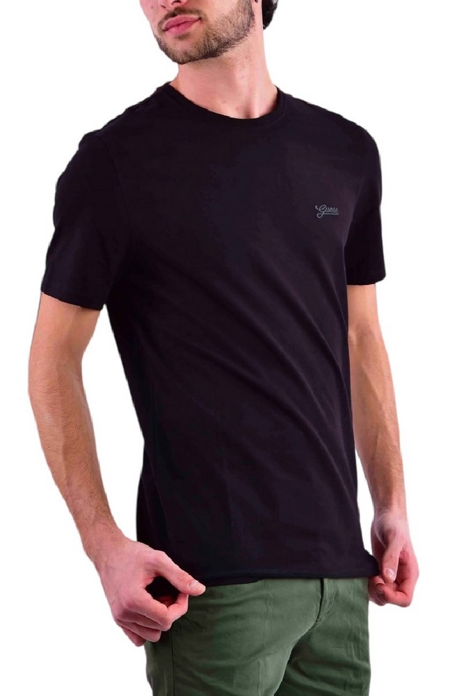 GUESS SS CN BASIC PIMA T-SHIRT ΑΝΔΡΙΚΟ BLACK