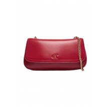CALVIN KLEIN  CONVERTIBLE CHAIN SMALL BAG ΤΣΑΝΤΑ ΓΥΝΑΙΚΕΙΑ BORDEAUX
