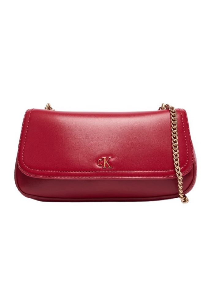 CALVIN KLEIN  CONVERTIBLE CHAIN SMALL BAG ΤΣΑΝΤΑ ΓΥΝΑΙΚΕΙΑ BORDEAUX