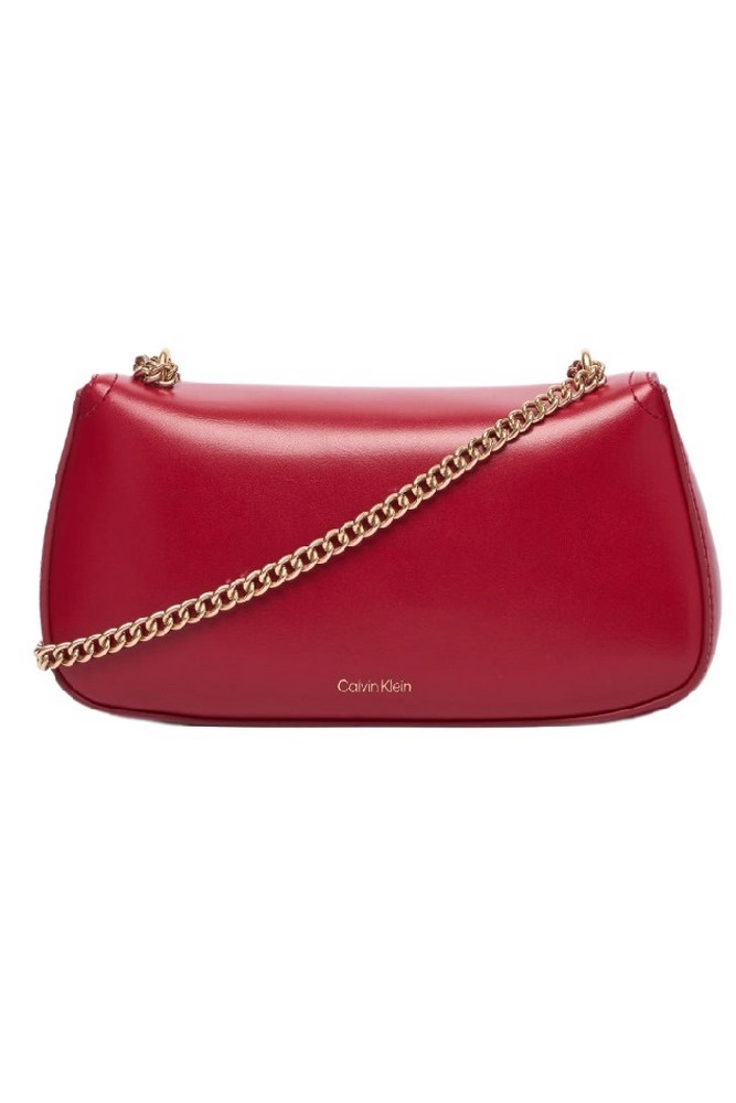 CALVIN KLEIN  CONVERTIBLE CHAIN SMALL BAG ΤΣΑΝΤΑ ΓΥΝΑΙΚΕΙΑ BORDEAUX