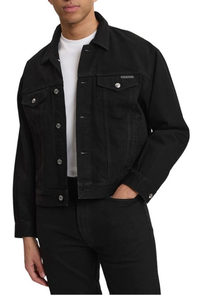 CALVIN KLEIN JEANS 90S CK CLASSIC BLACK TRUCKER ΤΖΙΝ ΜΠΟΥΦΑΝ ΑΝΔΡΙΚΟ DENIM BLACK