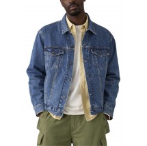 LEVIS® RELAXED FIT TRUCKER FLAT FINISH ΤΖΙΝ ΜΠΟΥΦΑΝ ΑΝΔΡΙΚΟ DARK INDIGO