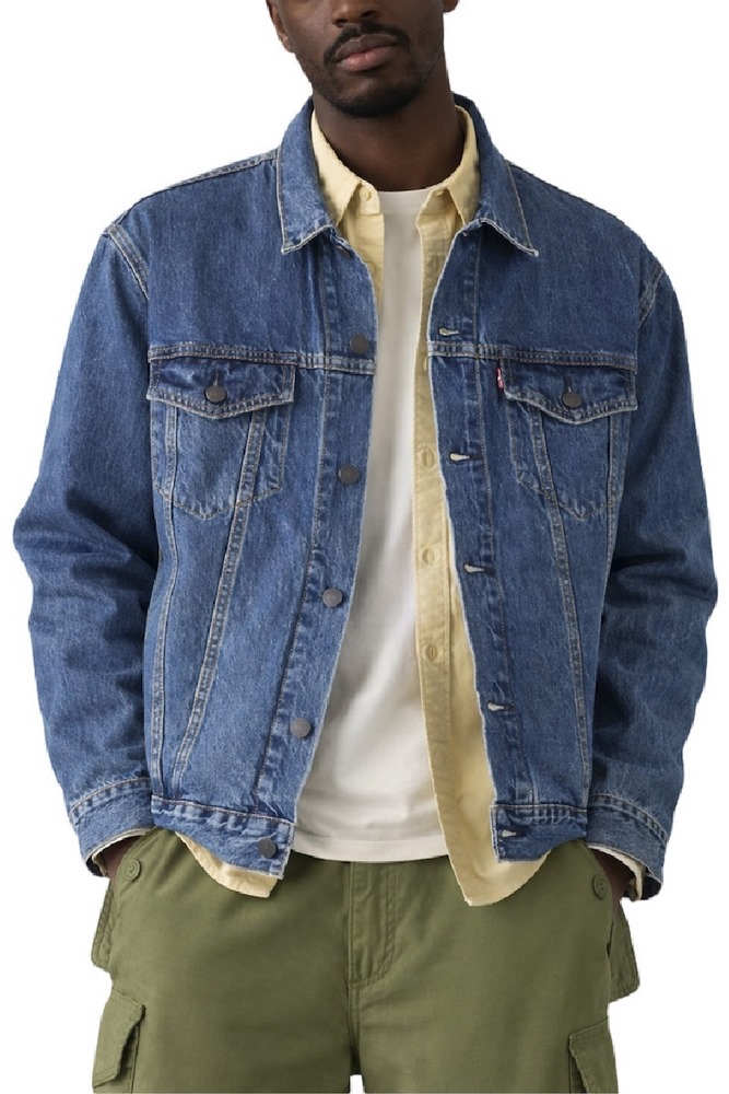 LEVIS® RELAXED FIT TRUCKER FLAT FINISH ΤΖΙΝ ΜΠΟΥΦΑΝ ΑΝΔΡΙΚΟ DARK INDIGO