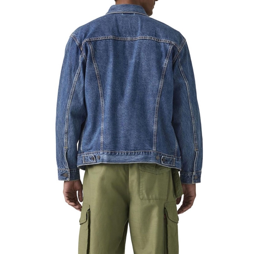 LEVIS® RELAXED FIT TRUCKER FLAT FINISH ΤΖΙΝ ΜΠΟΥΦΑΝ ΑΝΔΡΙΚΟ DARK INDIGO