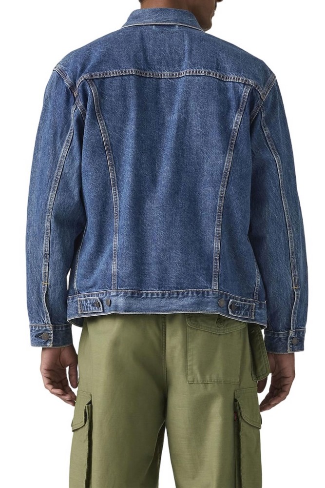 LEVIS® RELAXED FIT TRUCKER FLAT FINISH ΤΖΙΝ ΜΠΟΥΦΑΝ ΑΝΔΡΙΚΟ DARK INDIGO