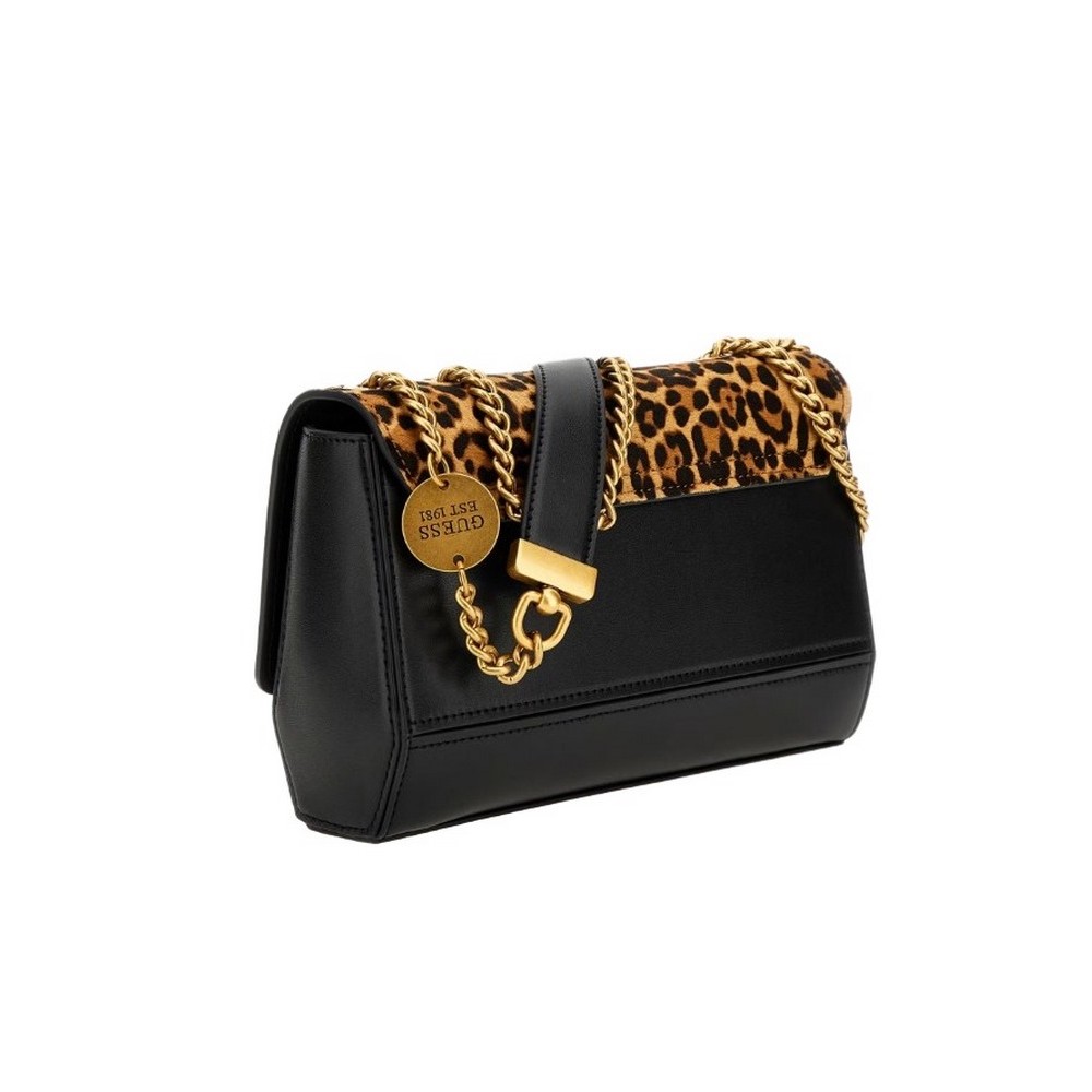 GUESS ISELINE CONVERTIBLE XBODY FLAP ΤΣΑΝΤΑ ΓΥΝΑΙΚΕΙΑ LEOPARD PRINT