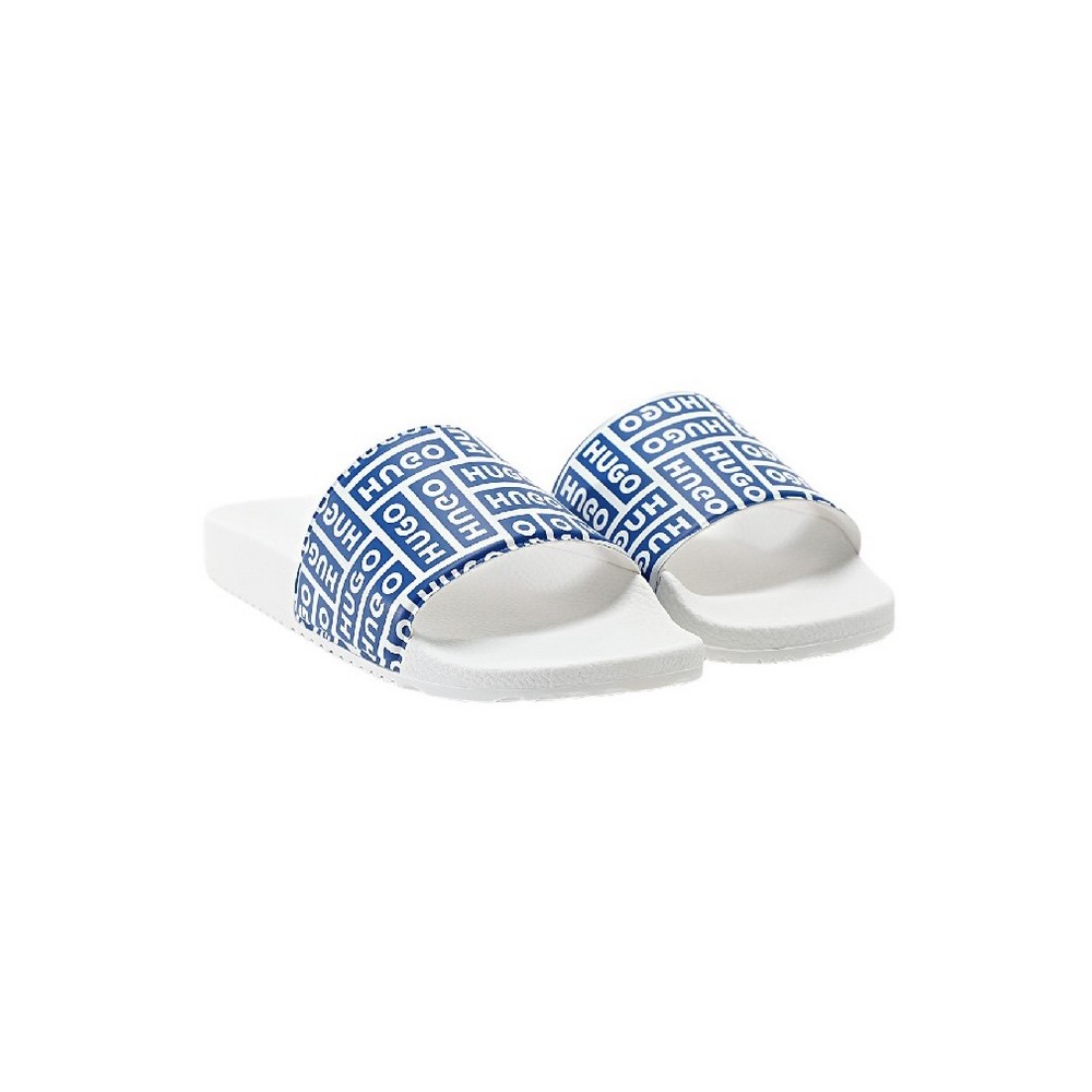 HUGO BOSS TIMEIN SLID BAOLG SANDALS ΠΑΝΤΟΦΛΕΣ ΑΝΔΡΙΚΕΣ WHITE