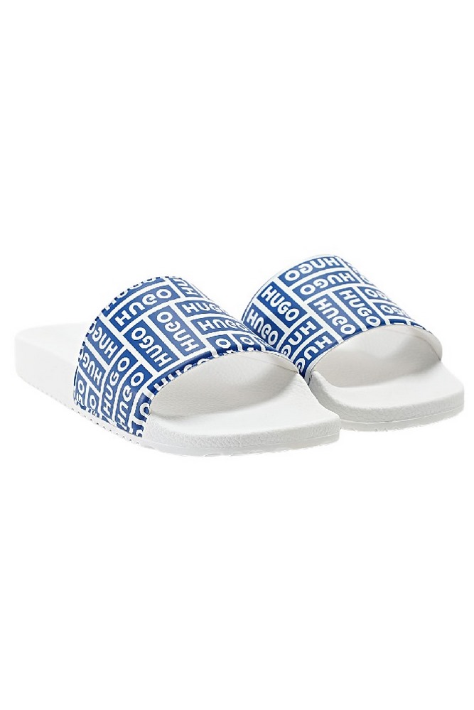 HUGO BOSS TIMEIN SLID BAOLG SANDALS ΠΑΝΤΟΦΛΕΣ ΑΝΔΡΙΚΕΣ WHITE