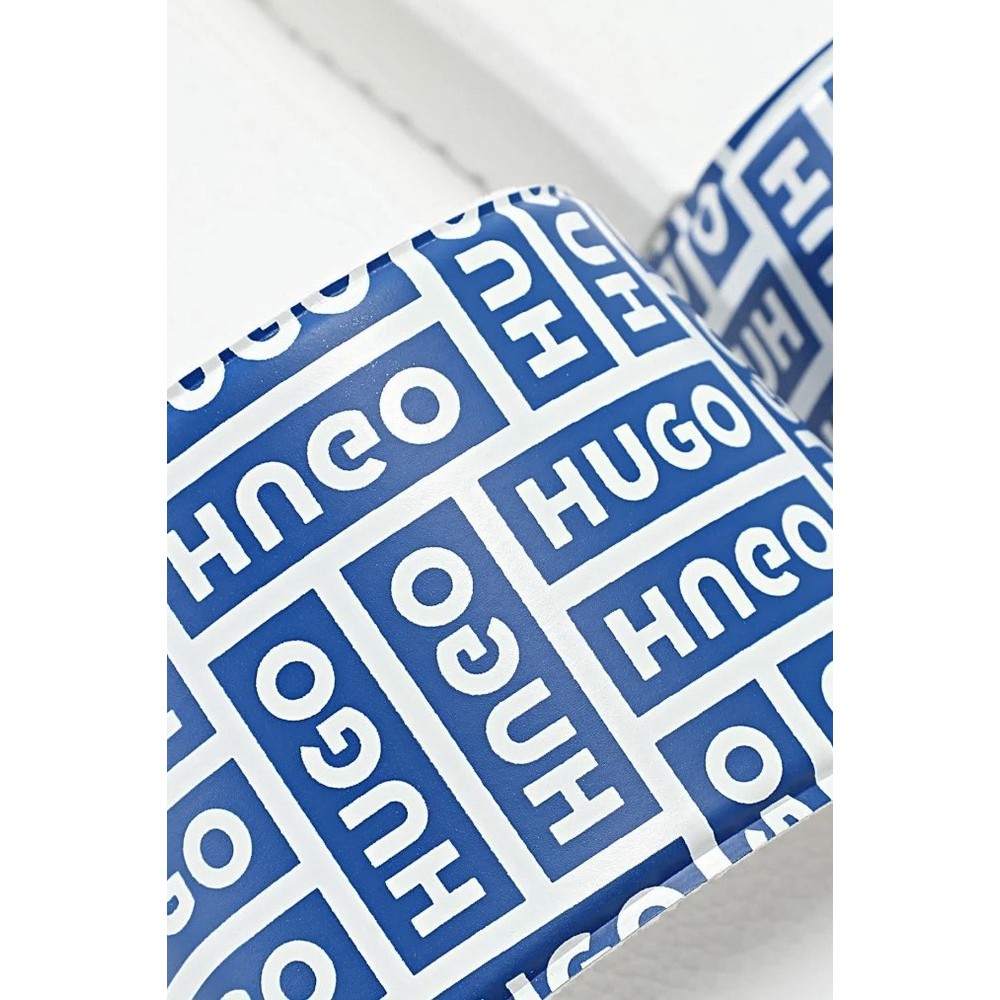 HUGO BOSS TIMEIN SLID BAOLG SANDALS ΠΑΝΤΟΦΛΕΣ ΑΝΔΡΙΚΕΣ WHITE