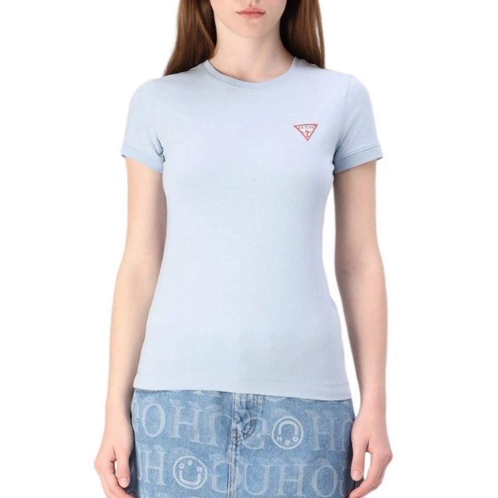 GUESS CN MINI TRIANGLE T-SHIRT ΜΠΛΟΥΖΑ ΓΥΝΑΙΚΕΙΑ CIEL