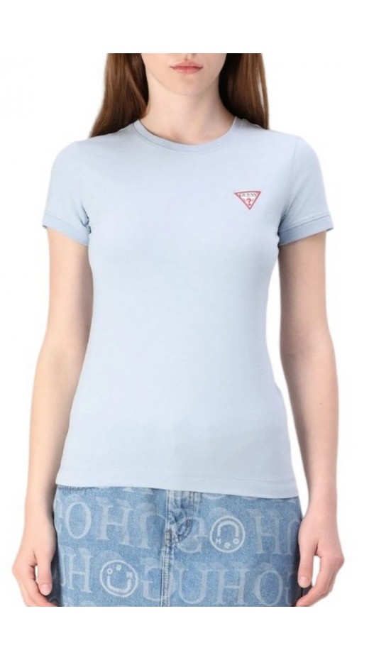 GUESS CN MINI TRIANGLE T-SHIRT ΜΠΛΟΥΖΑ ΓΥΝΑΙΚΕΙΑ CIEL