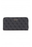 GUESS BRENTON SLG LRG ZIP AROUND ΠΟΡΤΟΦΟΛΙ ΓΥΝΑΙΚΕΙΟ DARK GREY