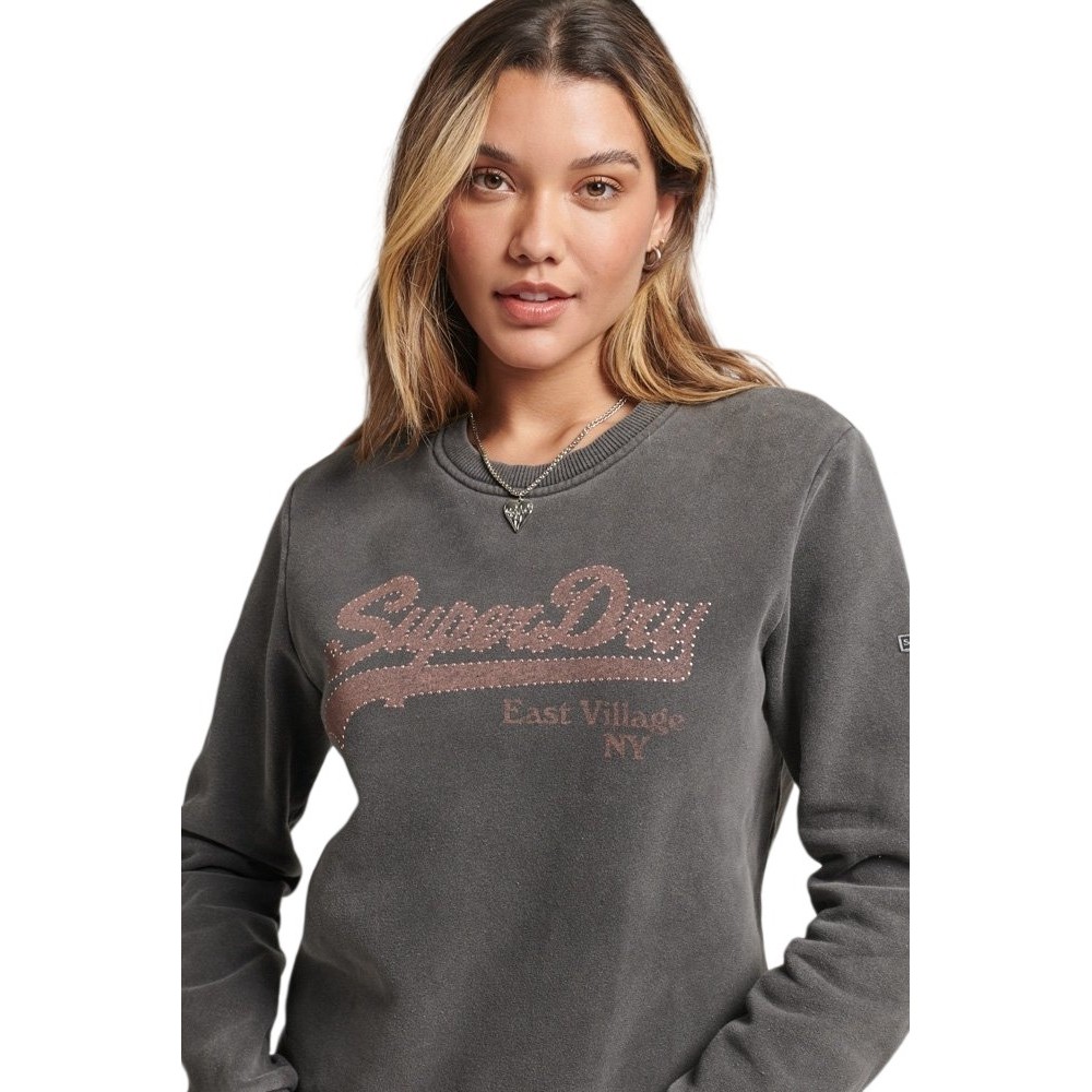 ΦΟΥΤΕΡ D2 VINTAGE LOGO BOROUGH ΓΥΝΑΙΚΕΙΟ SUPERDRY DARK GREY