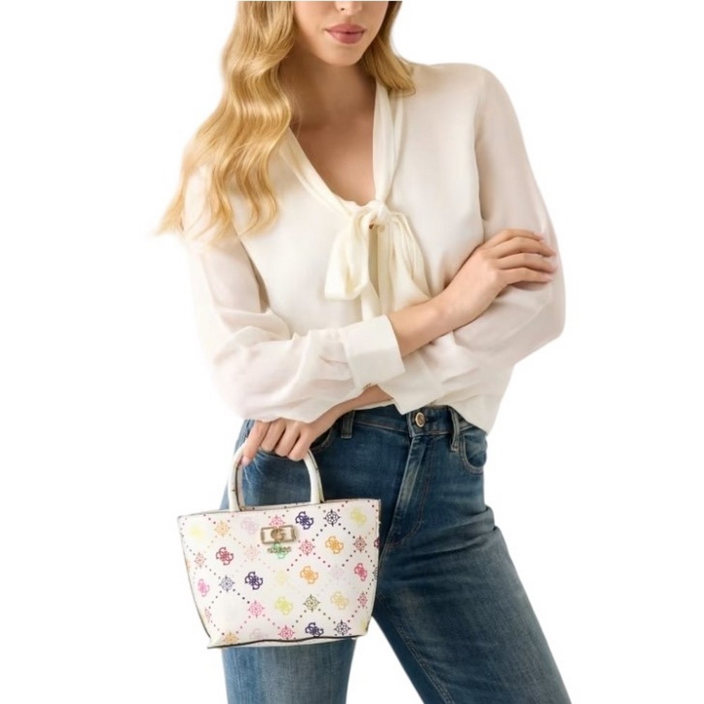 GUESS EMELIE LOGO MINI TOTE ΤΣΑΝΤΑ ΓΥΝΑΙΚΕΙΑ MULTI