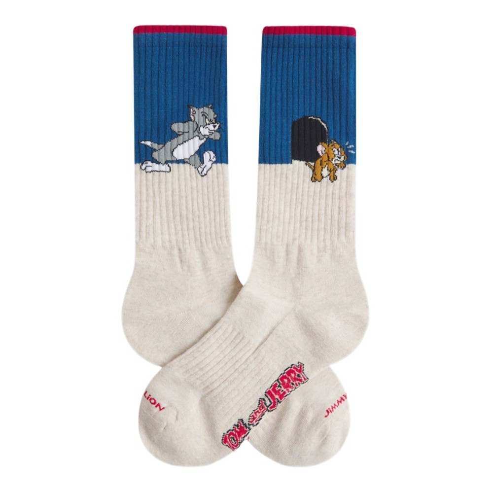 JIMMY LION ATHLETIC TOM AND JERRY MOUSE DOOR ΚΑΛΤΣΕΣ UNISEX BEIGE