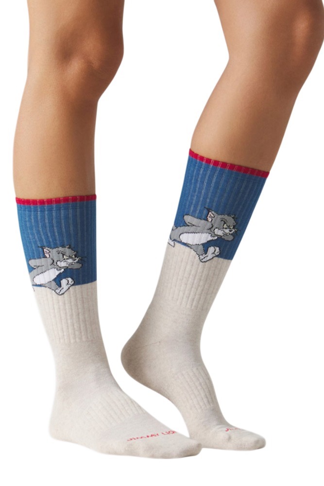JIMMY LION ATHLETIC TOM AND JERRY MOUSE DOOR ΚΑΛΤΣΕΣ UNISEX BEIGE