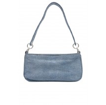 CALVIN KLEIN DENIM SHOULDER POUCH W/STRAP ΤΣΑΝΤΑ ΓΥΝΑΙΚΕΙΑ BLUΕ DENIM