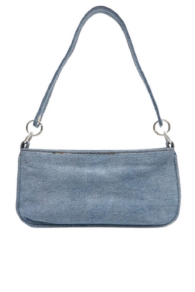 CALVIN KLEIN DENIM SHOULDER POUCH W/STRAP ΤΣΑΝΤΑ ΓΥΝΑΙΚΕΙΑ BLUΕ DENIM