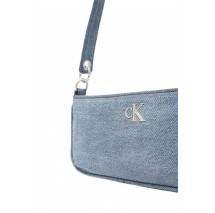 CALVIN KLEIN DENIM SHOULDER POUCH W/STRAP ΤΣΑΝΤΑ ΓΥΝΑΙΚΕΙΑ BLUΕ DENIM