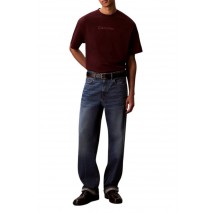 CALVIN KLEIN STANDARD LOGO 30S CREWNK T-SHIRT ΜΠΛΟΥΖΑ ΑΝΔΡΙΚΗ WINE