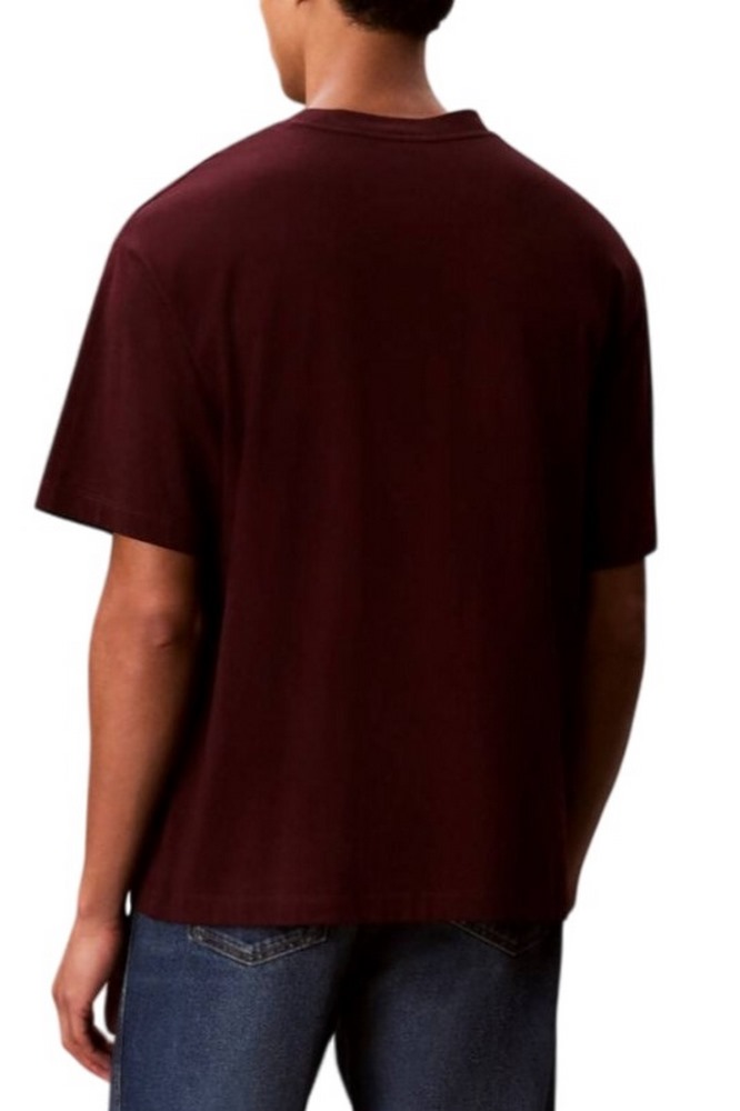 CALVIN KLEIN STANDARD LOGO 30S CREWNK T-SHIRT ΜΠΛΟΥΖΑ ΑΝΔΡΙΚΗ WINE