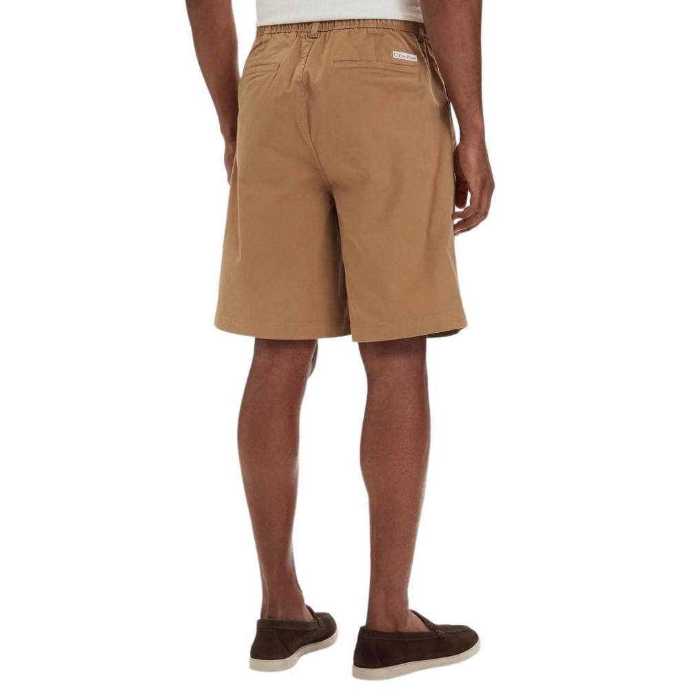 CALVIN KLEIN JEANS 9 IN WASHED COMFORT COTTON CHINO ΒΕΡΜΟΥΔΑ ΑΝΔΡΙΚΗ BEIGE