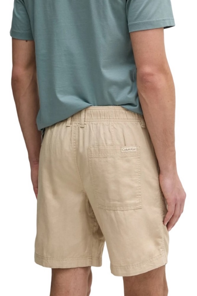 CALVIN KLEIN JEANS LINEN SHORT ΒΕΡΜΟΥΔΑ ΑΝΔΡΙΚΗ BEIGE