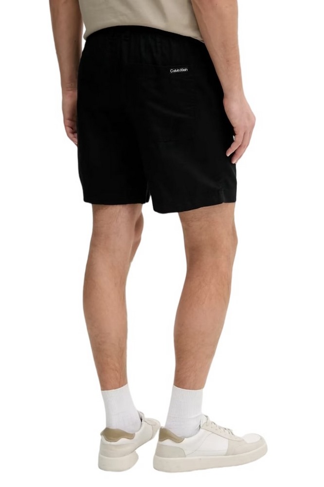 CALVIN KLEIN JEANS LINEN SHORT ΒΕΡΜΟΥΔΑ ΑΝΔΡΙΚΗ BLACK