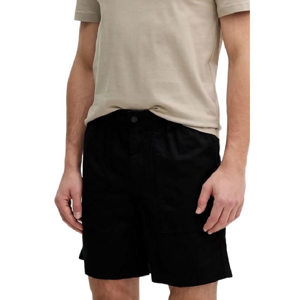 CALVIN KLEIN JEANS LINEN SHORT ΒΕΡΜΟΥΔΑ ΑΝΔΡΙΚΗ BLACK
