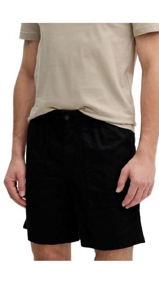 CALVIN KLEIN JEANS LINEN SHORT ΒΕΡΜΟΥΔΑ ΑΝΔΡΙΚΗ BLACK