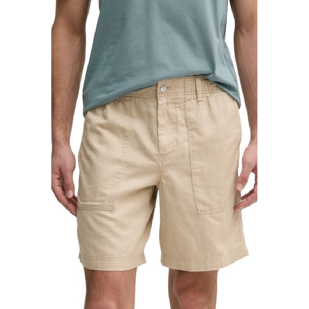 CALVIN KLEIN JEANS LINEN SHORT ΒΕΡΜΟΥΔΑ ΑΝΔΡΙΚΗ BEIGE
