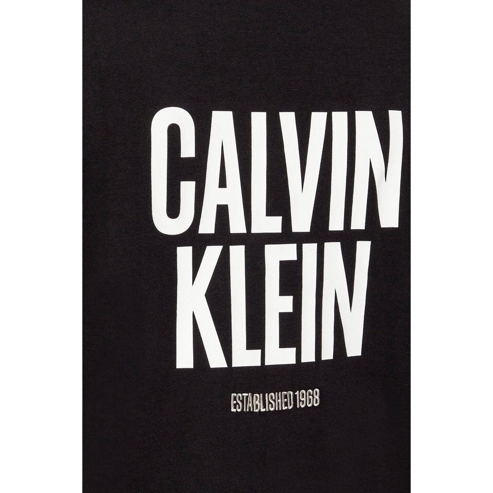 CALVIN KLEIN JEANS 350TERRY BOLD CLVN KLN CN SWEATSHIRT ΜΠΛΟΥΖΑ ΦΟΥΤΕΡ ΑΝΔΡΙΚΗ BLACK
