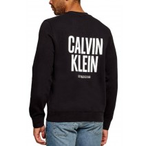CALVIN KLEIN JEANS 350TERRY BOLD CLVN KLN CN SWEATSHIRT ΜΠΛΟΥΖΑ ΦΟΥΤΕΡ ΑΝΔΡΙΚΗ BLACK