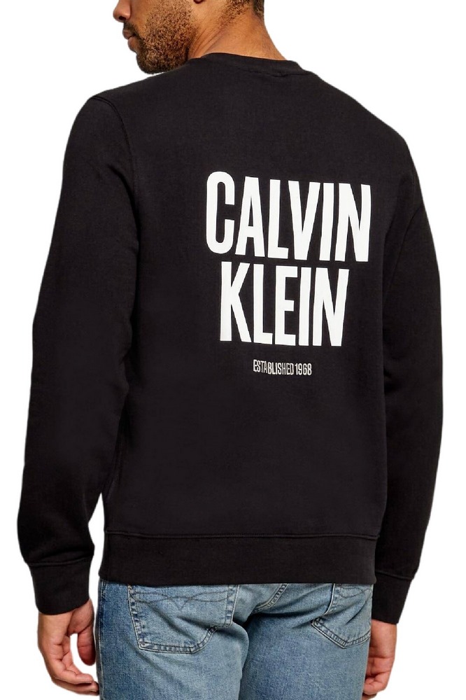 CALVIN KLEIN JEANS 350TERRY BOLD CLVN KLN CN SWEATSHIRT ΜΠΛΟΥΖΑ ΦΟΥΤΕΡ ΑΝΔΡΙΚΗ BLACK