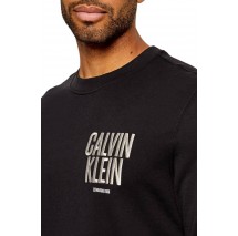 CALVIN KLEIN JEANS 350TERRY BOLD CLVN KLN CN SWEATSHIRT ΜΠΛΟΥΖΑ ΦΟΥΤΕΡ ΑΝΔΡΙΚΗ BLACK